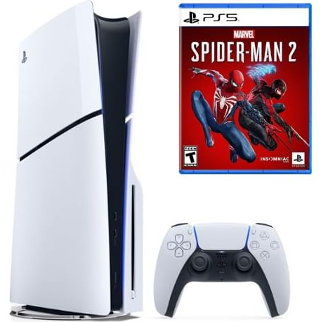 Sony PlayStation 5 Slim Console Disc Edition - Marvel’s Spider-Man 2 Bundle